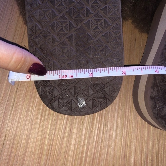 Women's CoFace Brown Fur Slipper Sandals with Rubber Soles - Picture 12 of 12